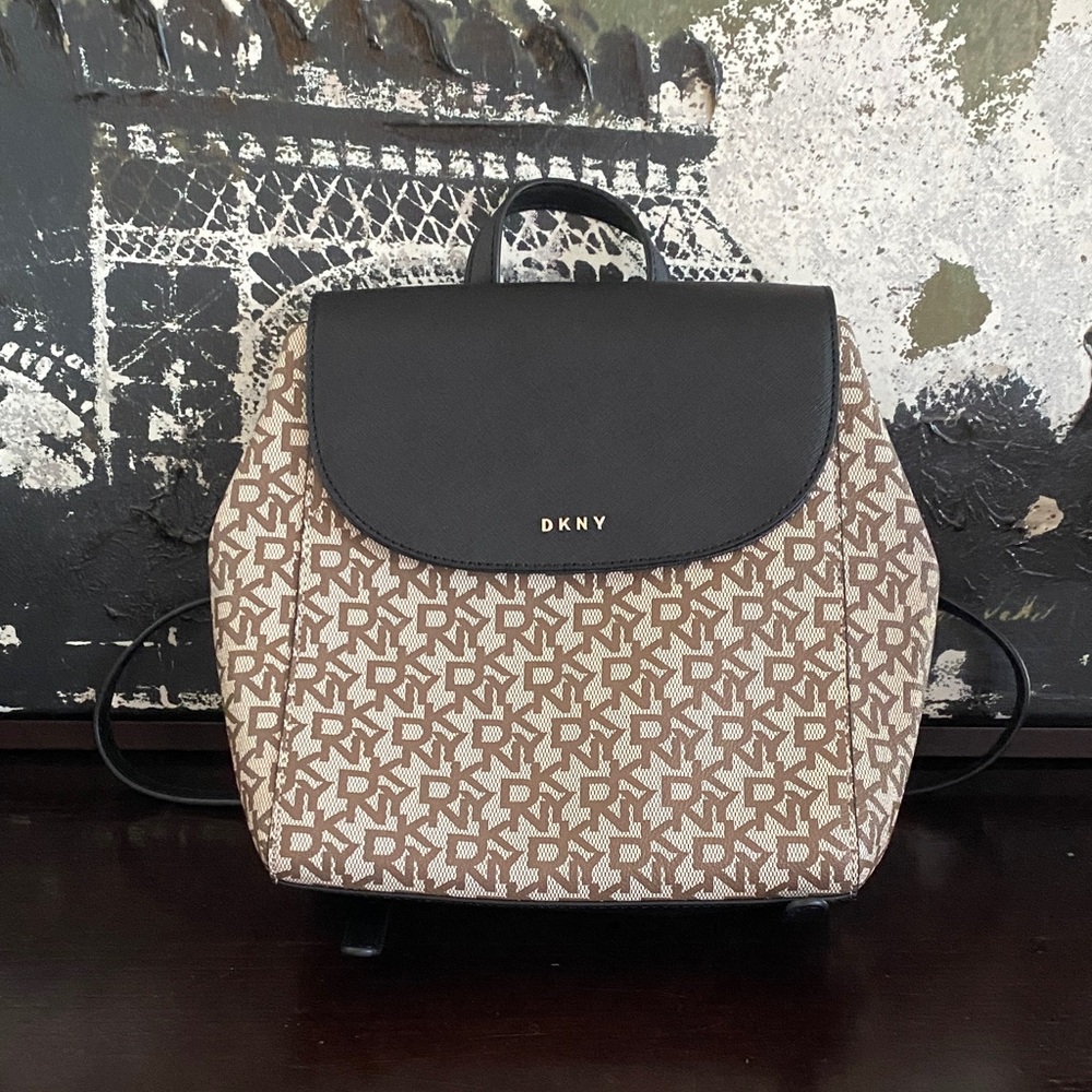 DKNY Black and Brown Women's Backpack